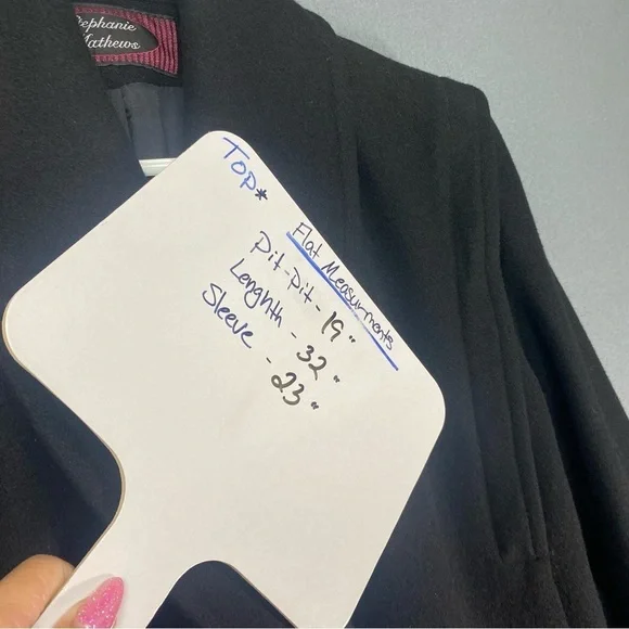 Women’s Vintage Black Wool Pea Coat Size 4 Warm Winter Preppy Quiet Luxury - Picture 10 of 10